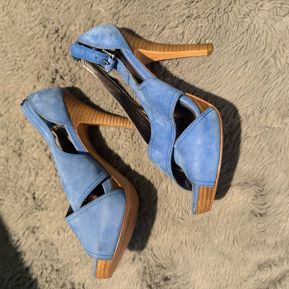 Coach Blue Open-Toe Heels - Picture 8 of 16